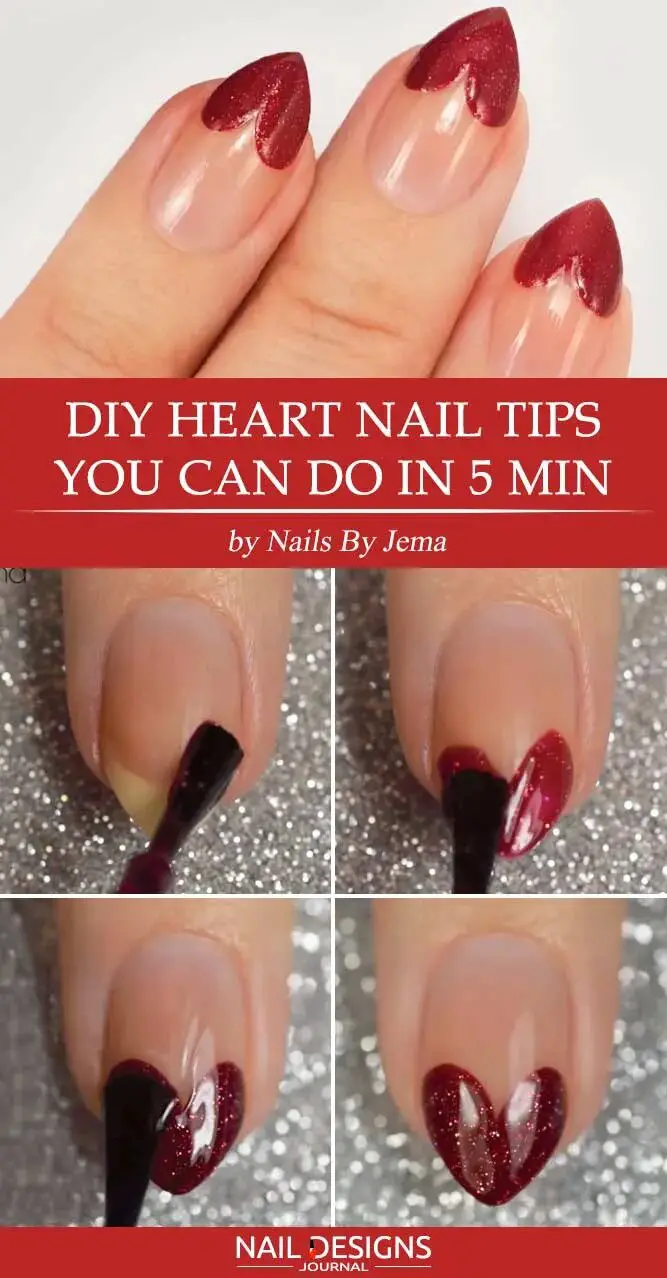 Diy Heart Nail Tips You Can Do In 5 Min