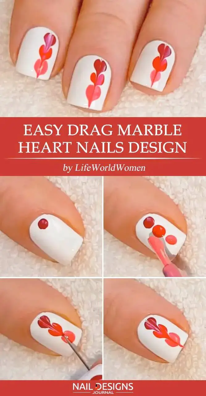 Easy Marble Nails Design