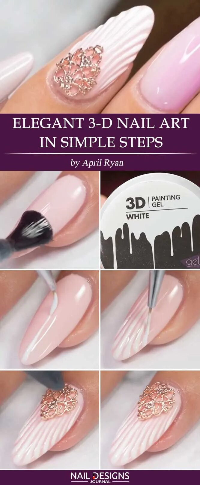 Elegant 3-D Nails Art In Simple Steps