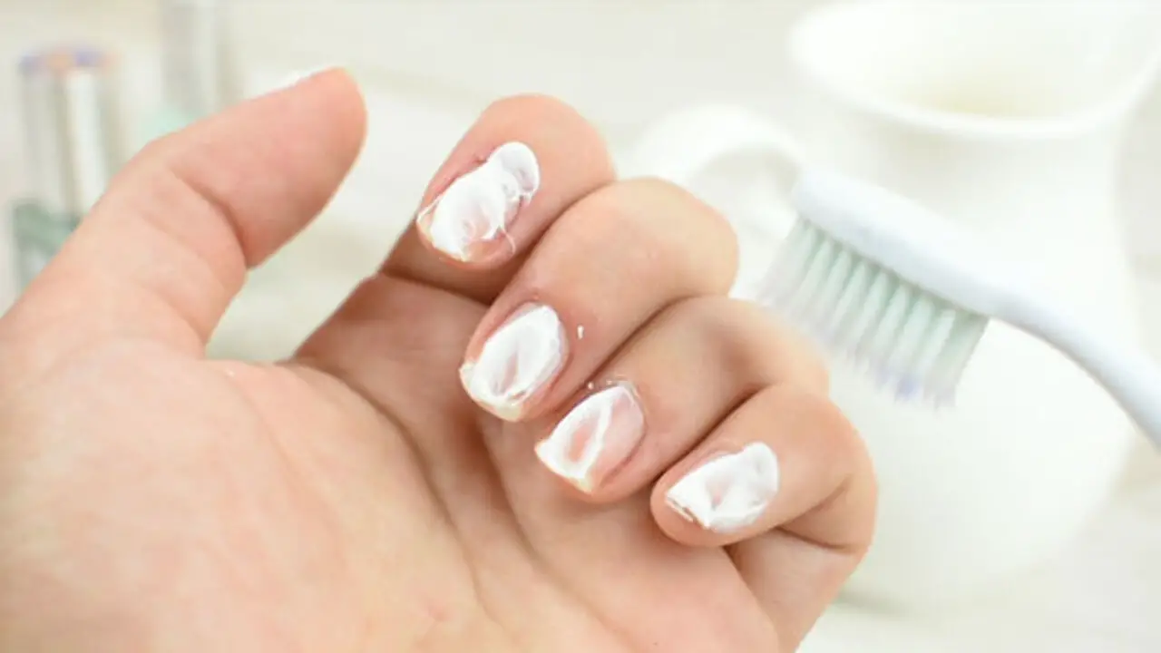 Gently Brush The Toothpaste Onto The Surface Of Each Nail