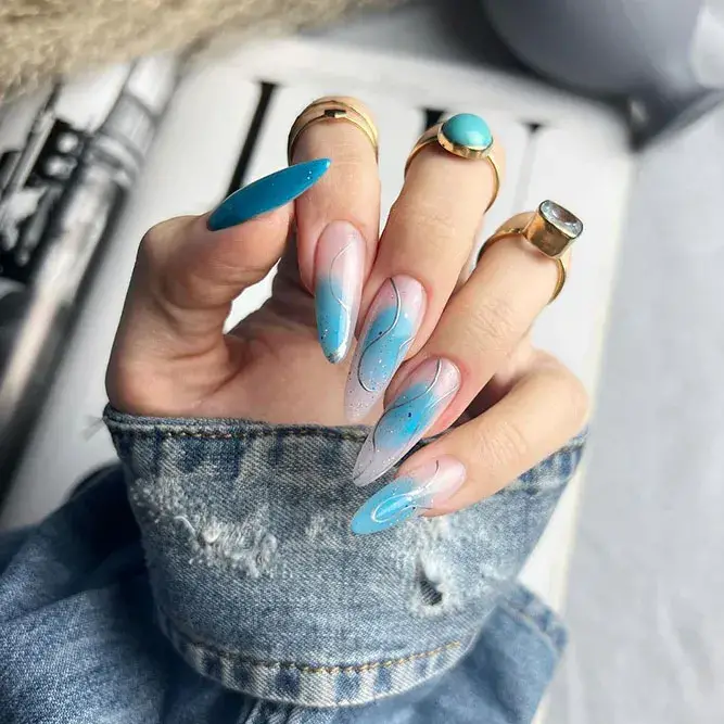 Light Blue Nail Designs