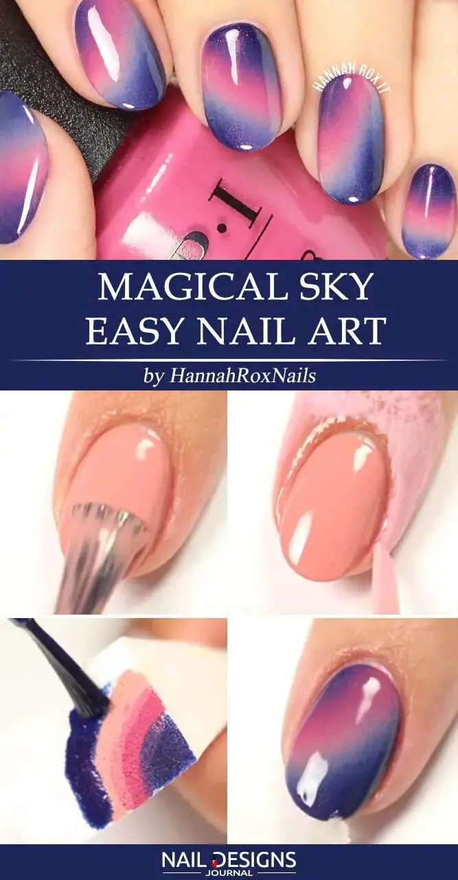 Magical Sky – Easy Nail Art