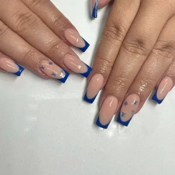 Nude Nails With A Hint Of Blue