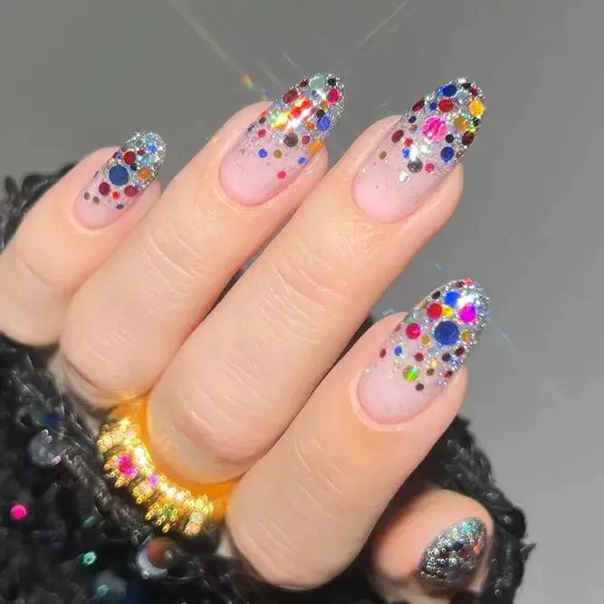 Polka Dot Ombre With Glitter