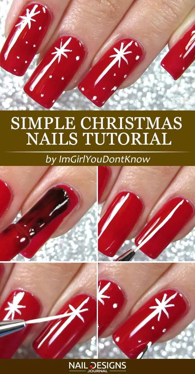 Simple Christmas Nails Tutorial