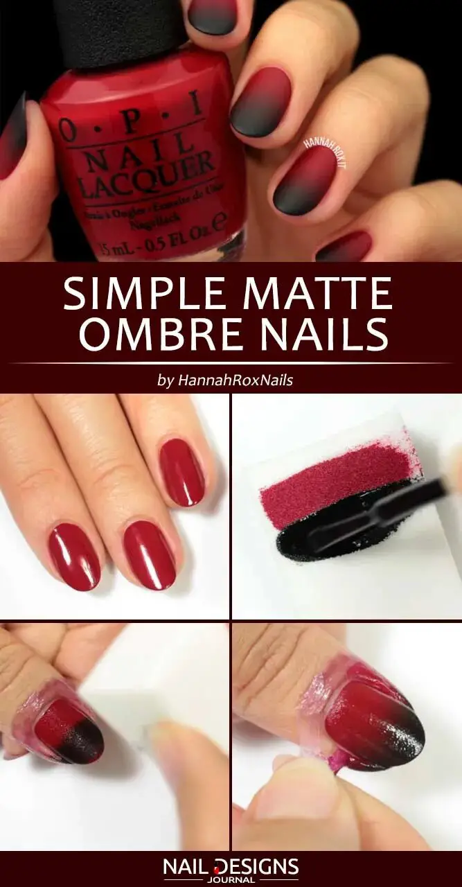 Simple Matte Ombre Nails