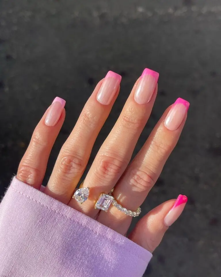 Summer Light Pink Barbie Nails