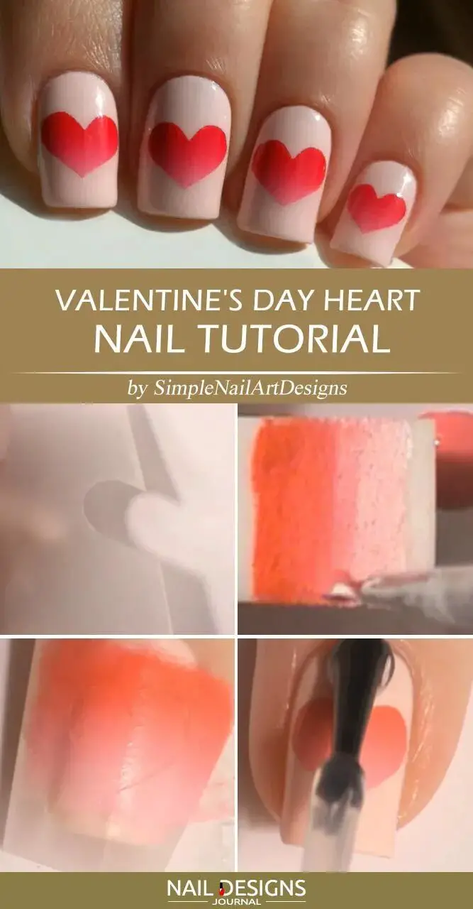 Valentine’s Day Heart Nail Tutorial