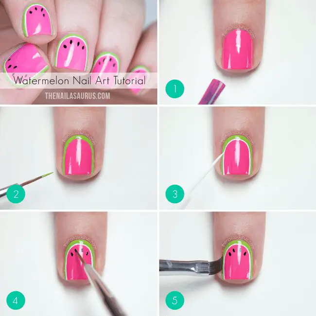 Watermelon Nail Art