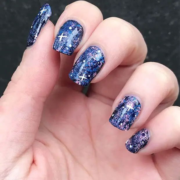 Cute Galaxy Nail Art