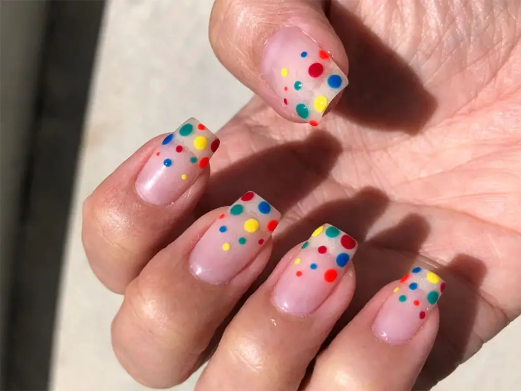 Dotted Ombre In Flag Colors