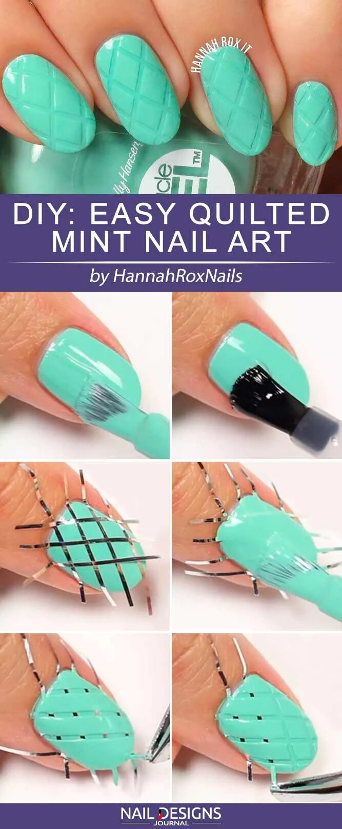 Easy Nail Designs With Quilted Texture