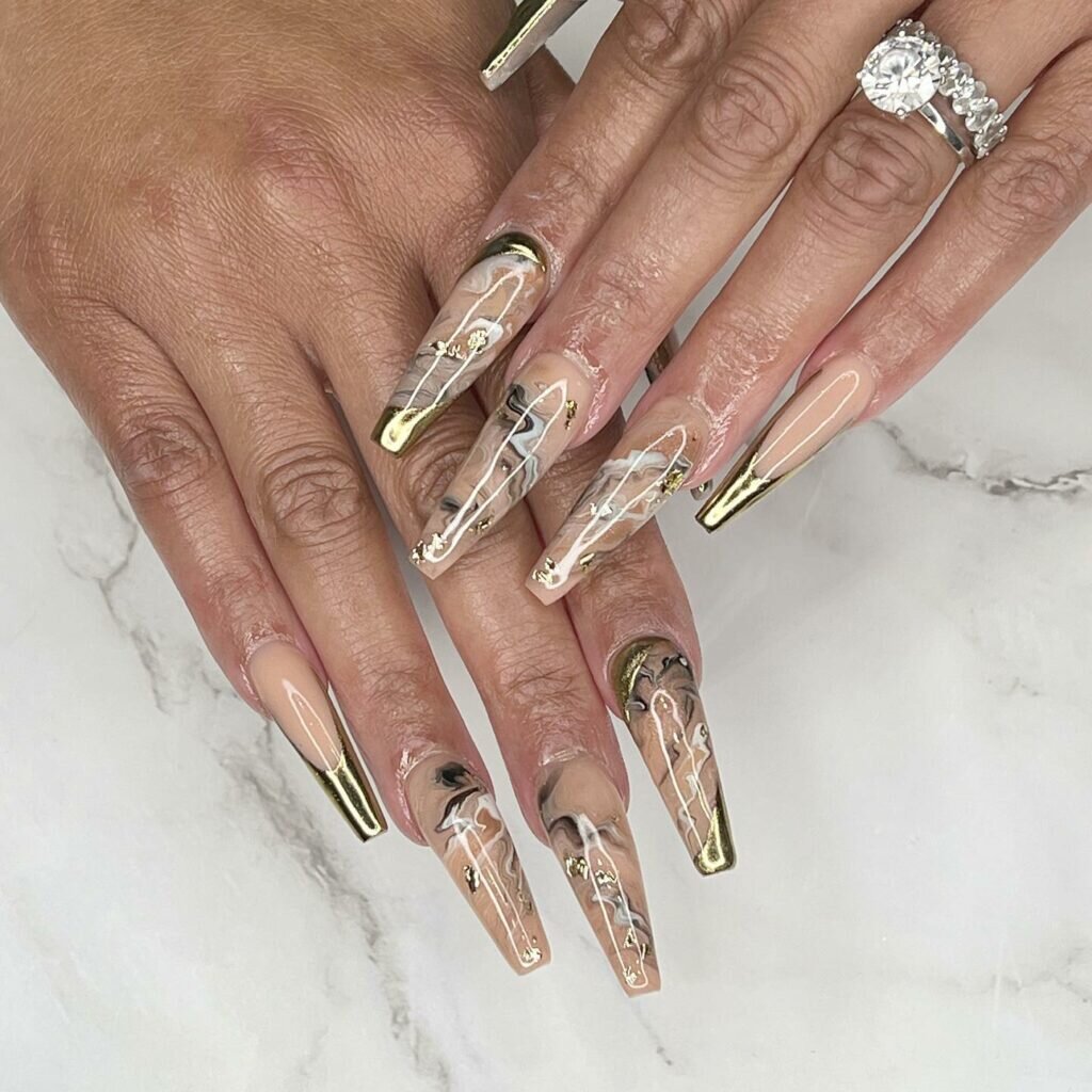 Gold-Tinged Chrome Quartz Look