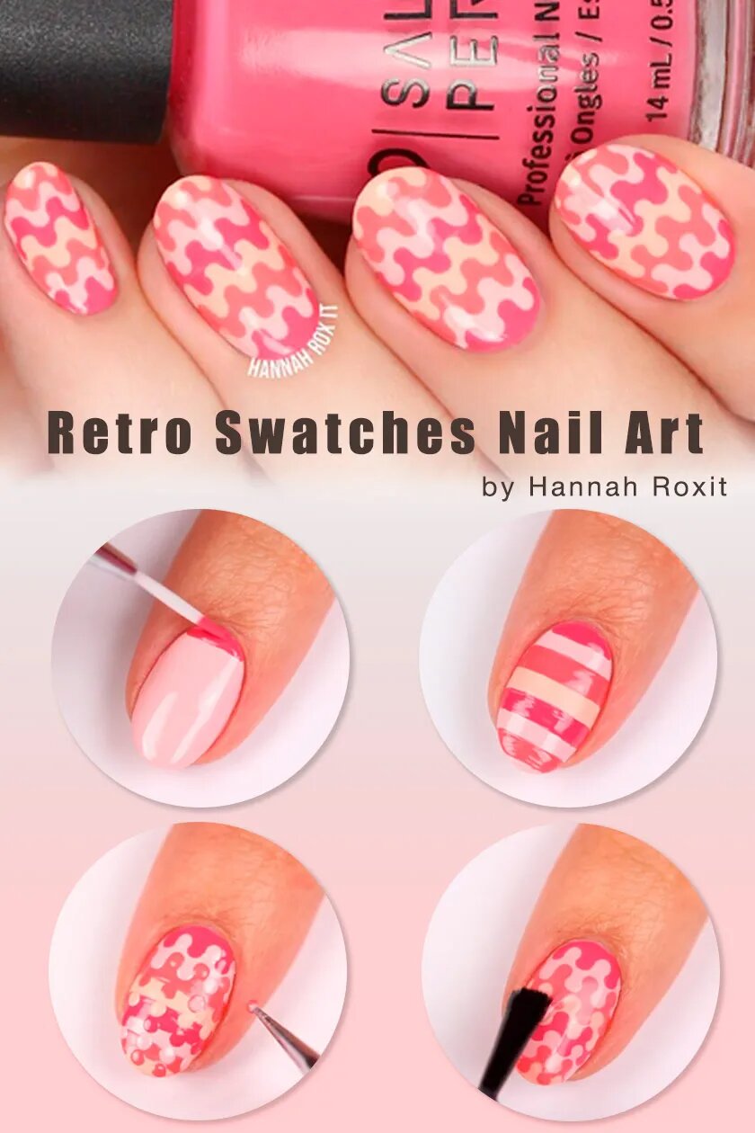 Retro Swatches Nail Art