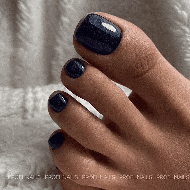 Royal Blue Toe With A Little Sparkling