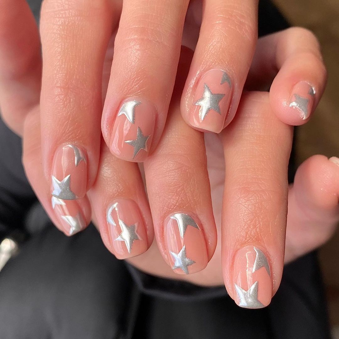 Silver And White Stars