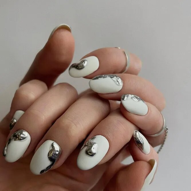 Silver And White Mix