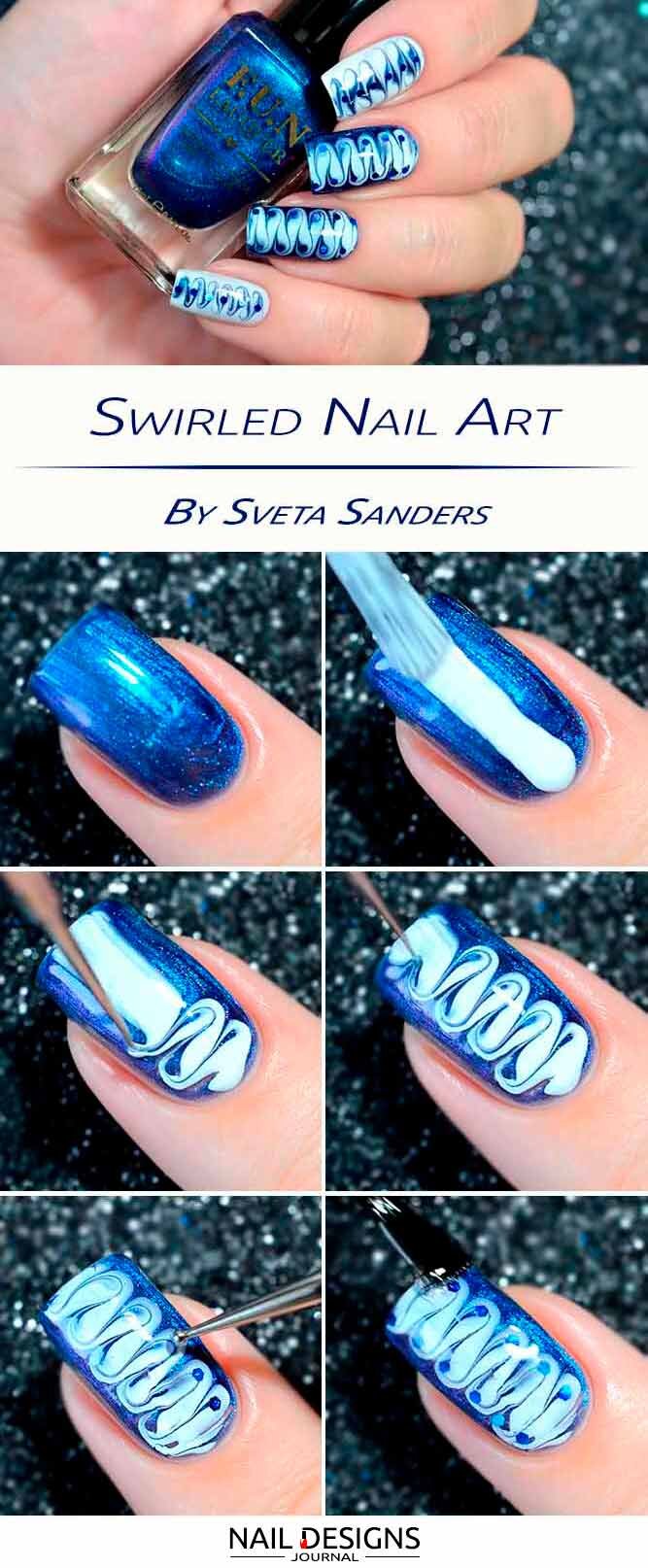 Swirled Nail Art