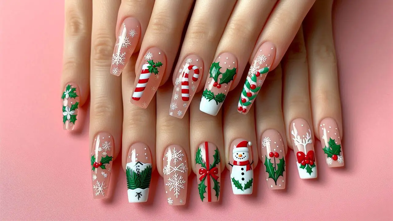 Creative Christmas French Tip Ideas