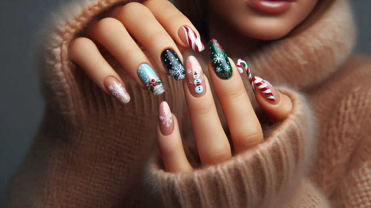 Festive French Manicure