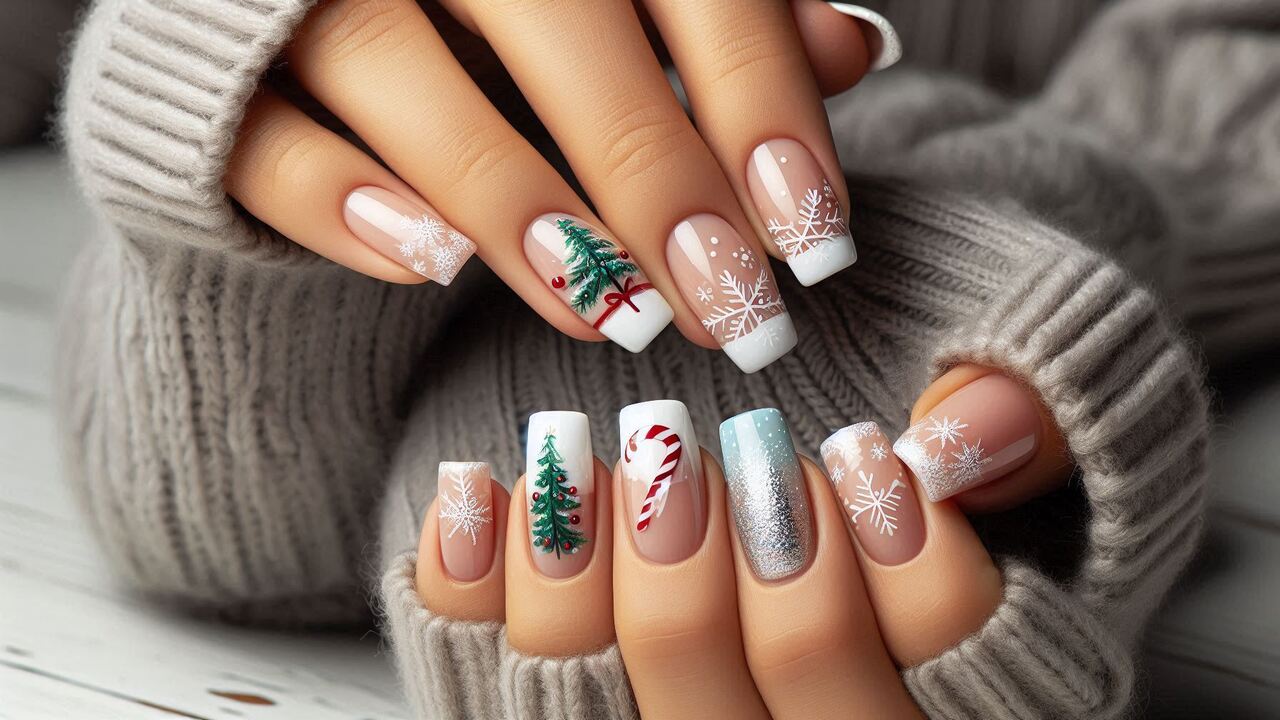 Festive French Tips