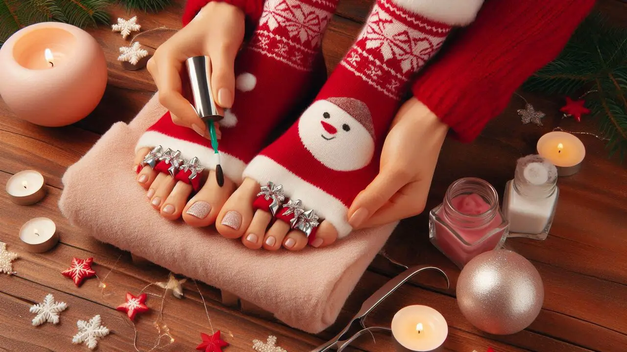 How To Do A DIY Christmas Pedicure At Home - Step-By-Step Guide