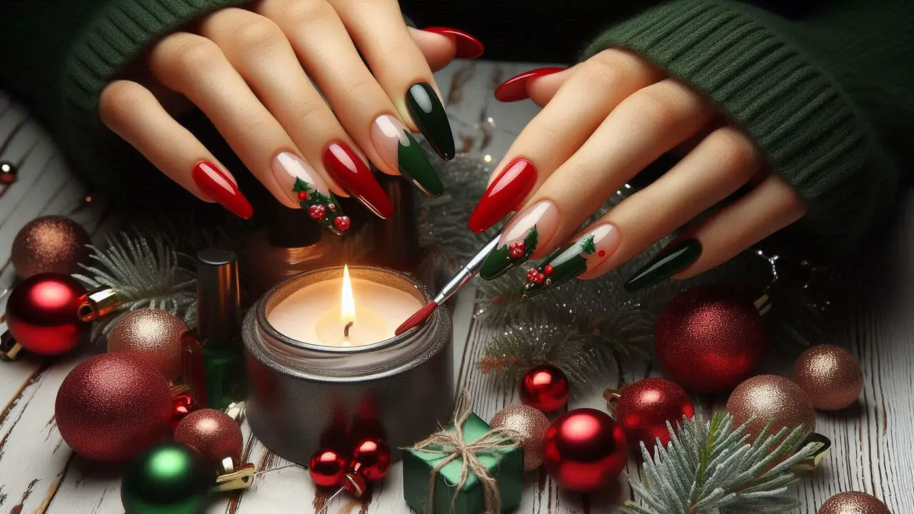 Incorporating Red And Green Christmas Nails