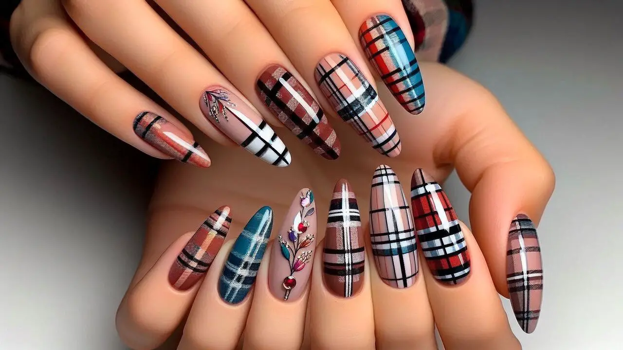 Plaid Nail Design