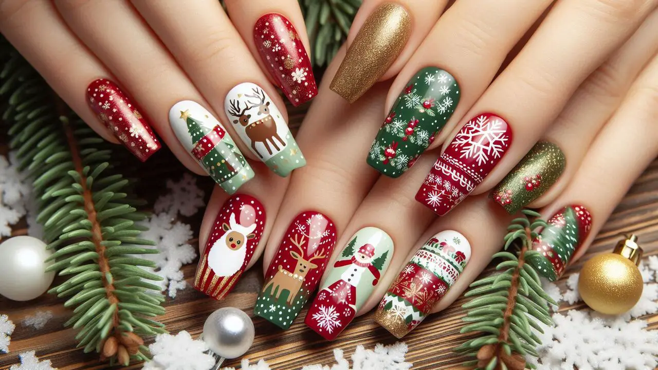 Reindeer Nail Art