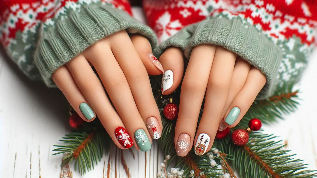 Simple Christmas Nails