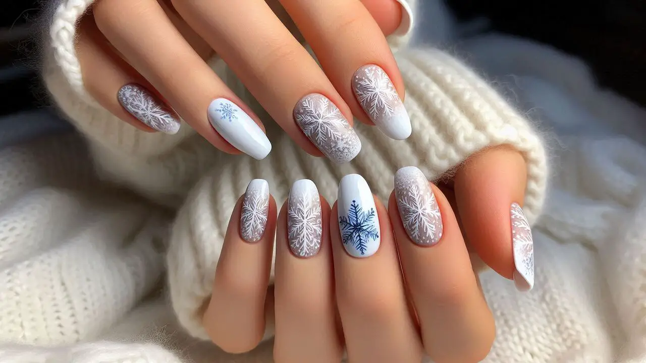 Snowflake Nail Art