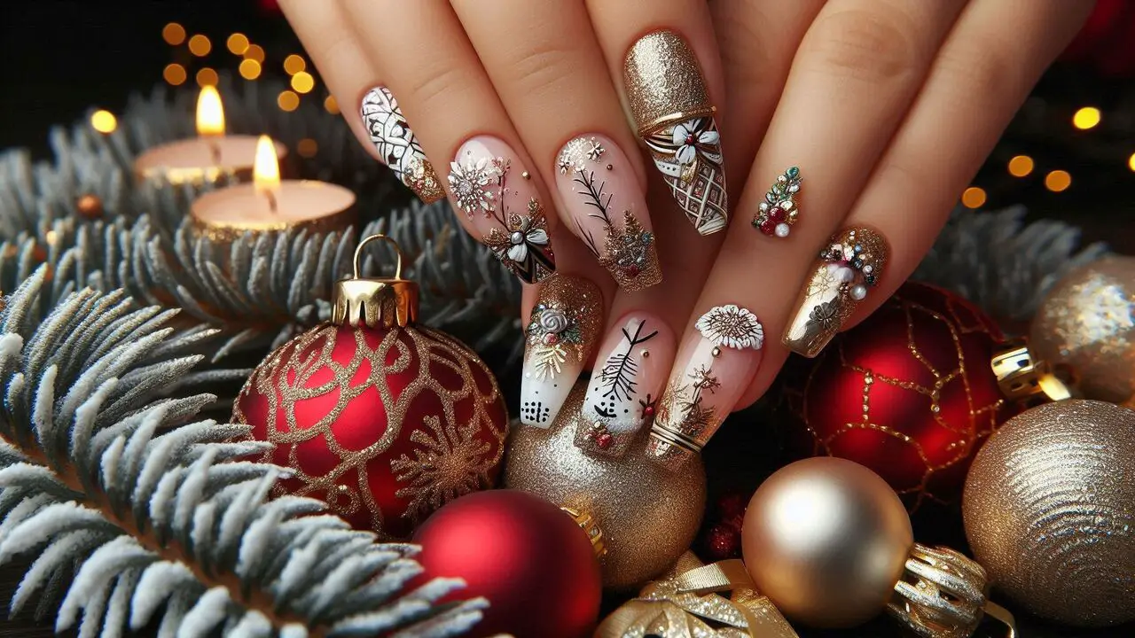 The Best Nail Art Ideas For Both Christmas & New Year's Eve - Hottest Nail Trends