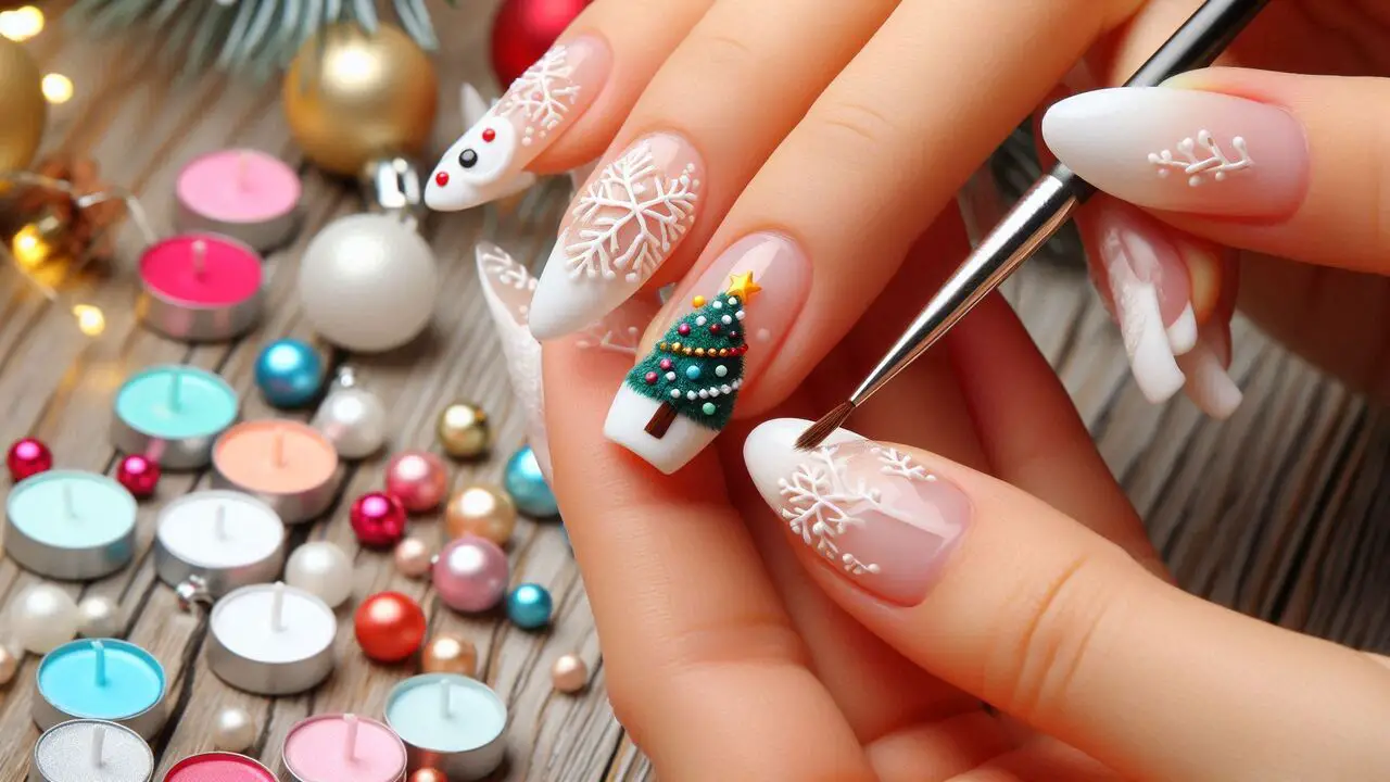 Tips For Creating 3D Christmas Tree Nail Art