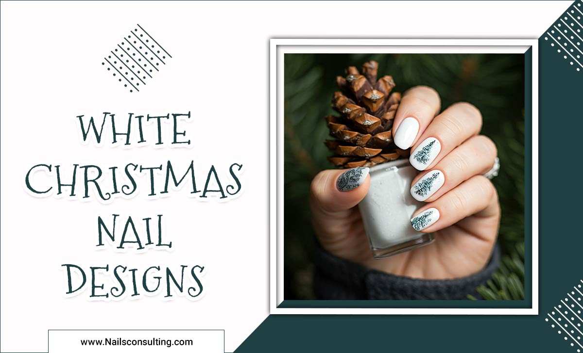 white christmas nail designs