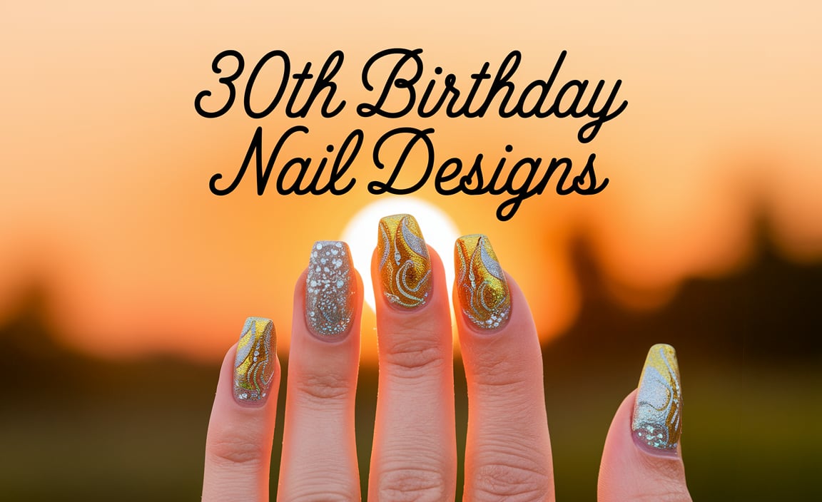 30Th Birthday Nail Designs