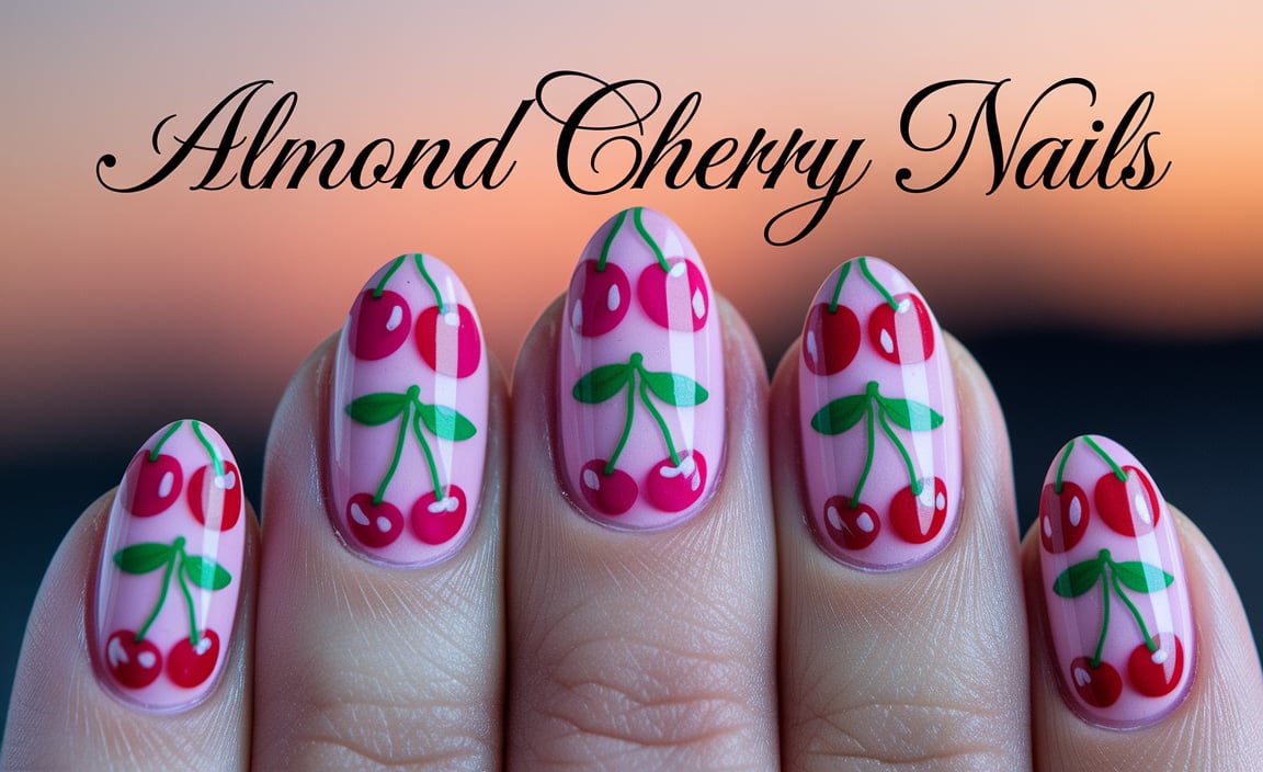 Almond Cherry Nails