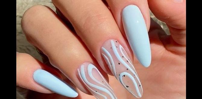 baby blue nails design