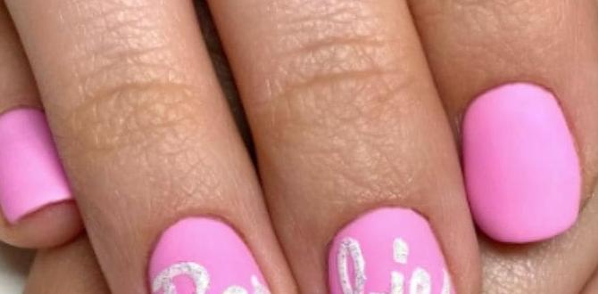 barbiecore nails