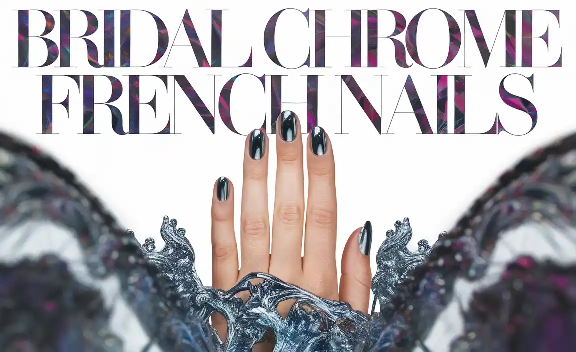 Bridal Chrome French Nails