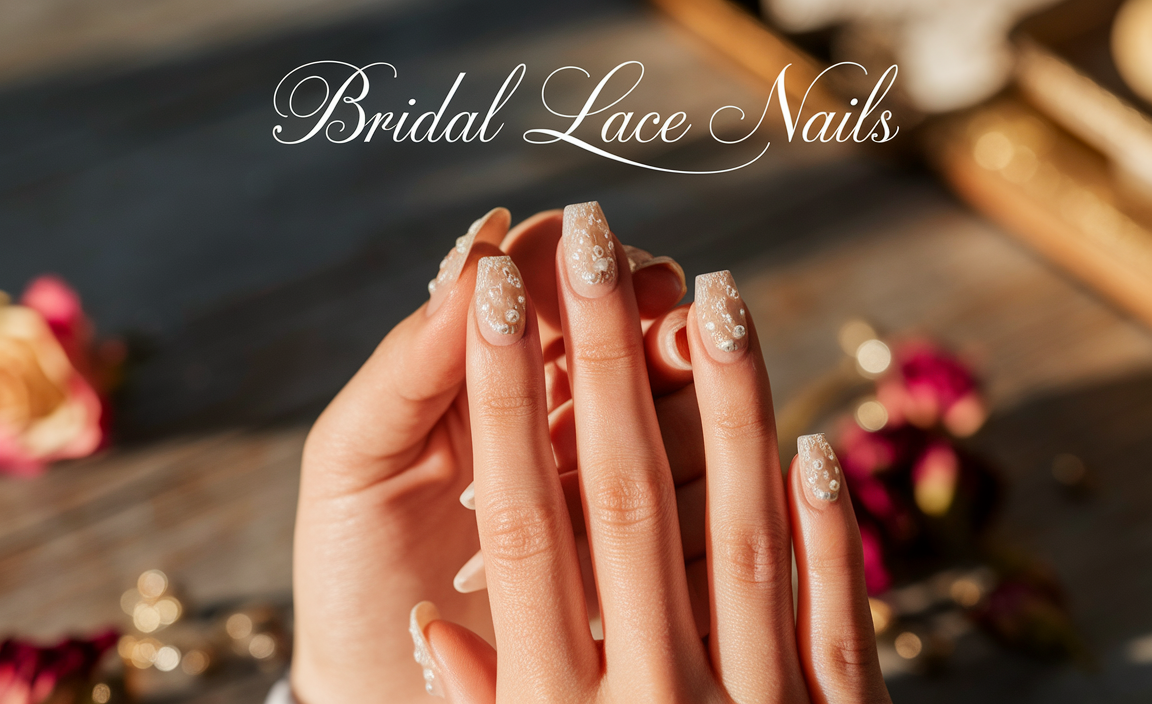 Bridal Lace Nails