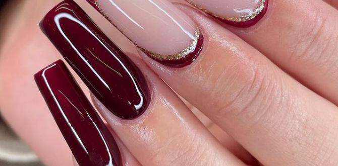 burgundy nail designs