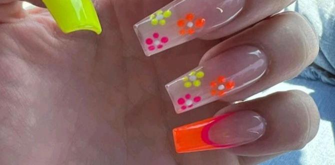 colored french nails for summer