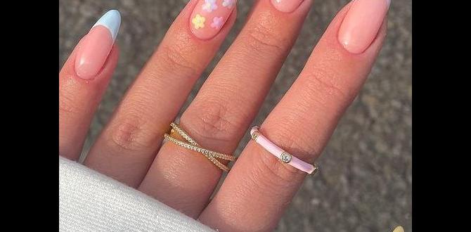easter pastel french nails