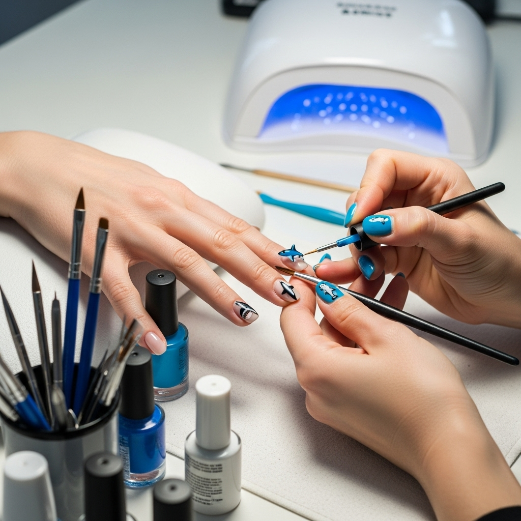 Shark Nail Designs: Your Essential Guide 1 generate an eye catching high quality featured im 1759129365