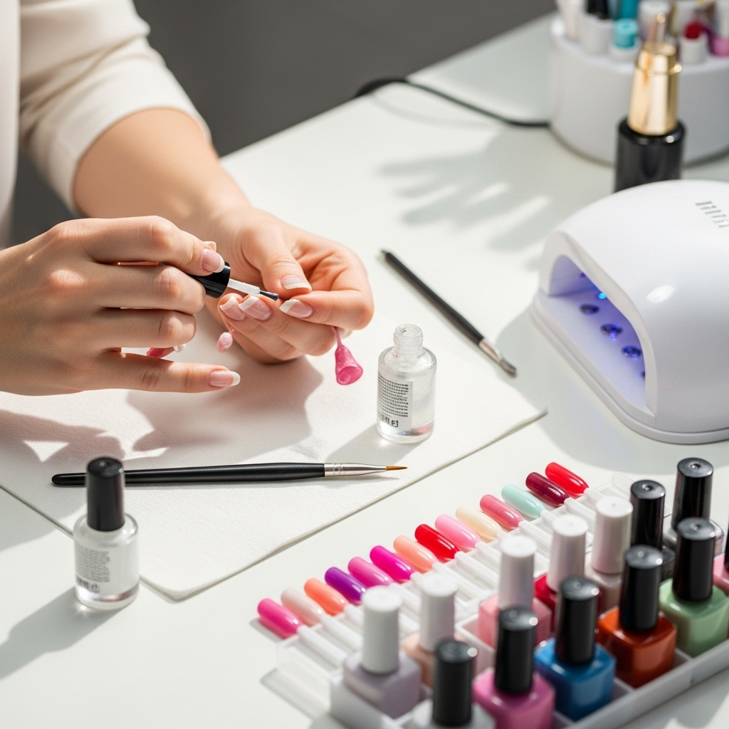 Generate an eye-catching, high-quality featured image prompt for a blog post about: Sheer Glaze Nail
