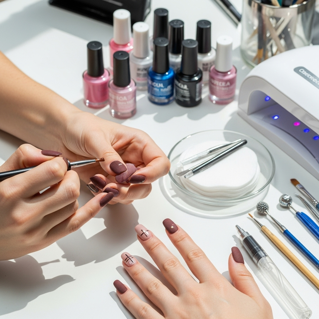 Suede Nail Designs: Genius Effortless Looks 4 Generate an eye-catching, high-quality featured image prompt for a blog post about: Suede Nail Desig