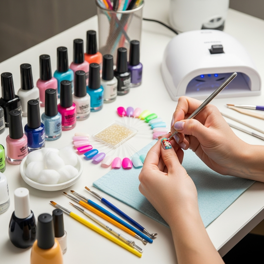 Disney Princess Nail Design Tutorials: Genius & Effortless 1 Generate an eye-catching, high-quality featured image prompt for a blog post about: Disney Princess
