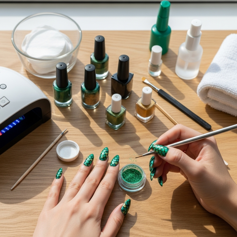 Dragon Scale Nail Design Tutorial: Essential Tips 1 generate an eye catching high quality featured im 1759317122