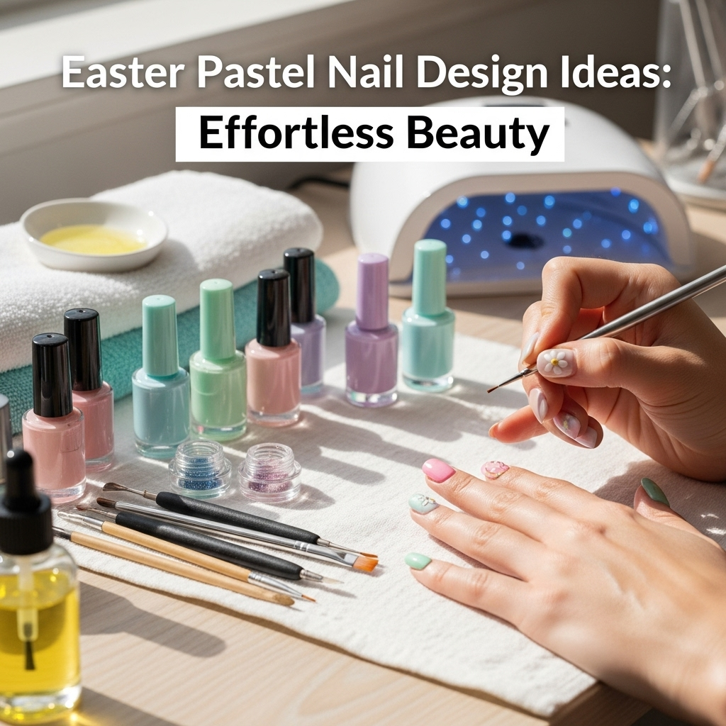 Generate an eye-catching, high-quality featured image prompt for a blog post about: Easter Pastel Na