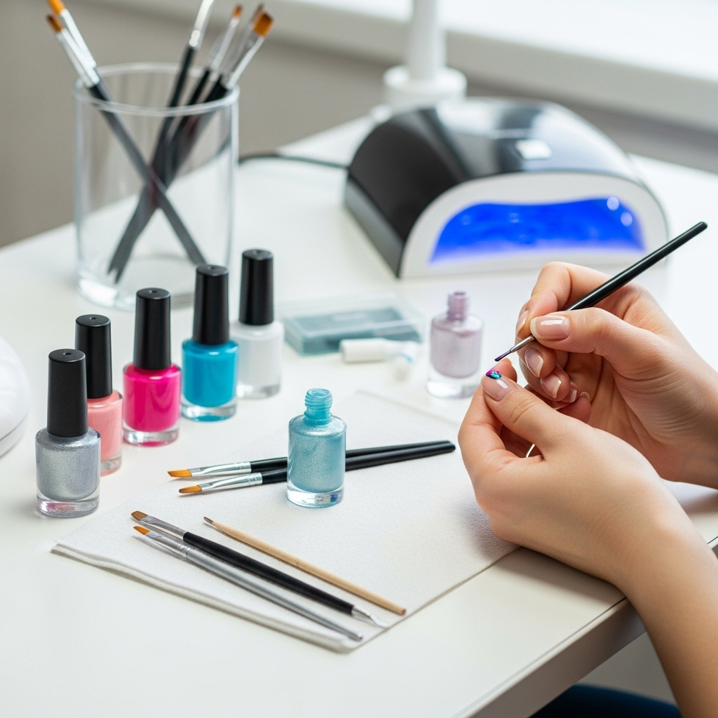 Generate an eye-catching, high-quality featured image prompt for a blog post about: Easy Nail Art Tu
